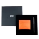 CHASE PLUS Business Gift Set- Bristol Credit Card Holder and Lexer Black Rosegold Pen