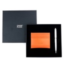 CHASE PLUS Business Gift Set- Bristol Credit Card Holder and Libro Matt Silver Pen