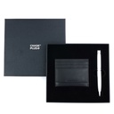 CHASE PLUS Business Gift Set- Premio Credit Card Holder and Kanora Matt Silver Pen