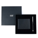 CHASE PLUS Business Gift Set-Retso Men's Wallet and Danza Matt Black Pen