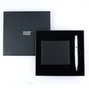 CHASE PLUS Business Gift Set-Glasgow Men's Wallet and Kanora Matt Silver Pen 
