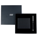 CHASE PLUS Business Gift Set-Glasgow Men's Wallet and Danza Matt Black Pen