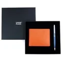 CHASE PLUS Business Gift Set-Bristol Men's Wallet and Kanora Matt Blue Pen 