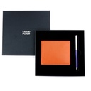 CHASE PLUS Business Gift Set-Bristol Men's Wallet and Danza Blue Chrome Pen  