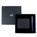 CHASE PLUS Business Gift Set-Premio Men's Wallet and Lexer Blue Pen