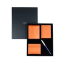 CHASE PLUS Business Gift Set Bristol Men's Wallet, Credit Card Holder, BCH and Kanora Blue Chrome Pen 
