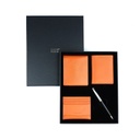 CHASE PLUS Business Gift Set Bristol Men's Wallet, Credit Card Holder, BCH and Libro Black Chrome Pen 