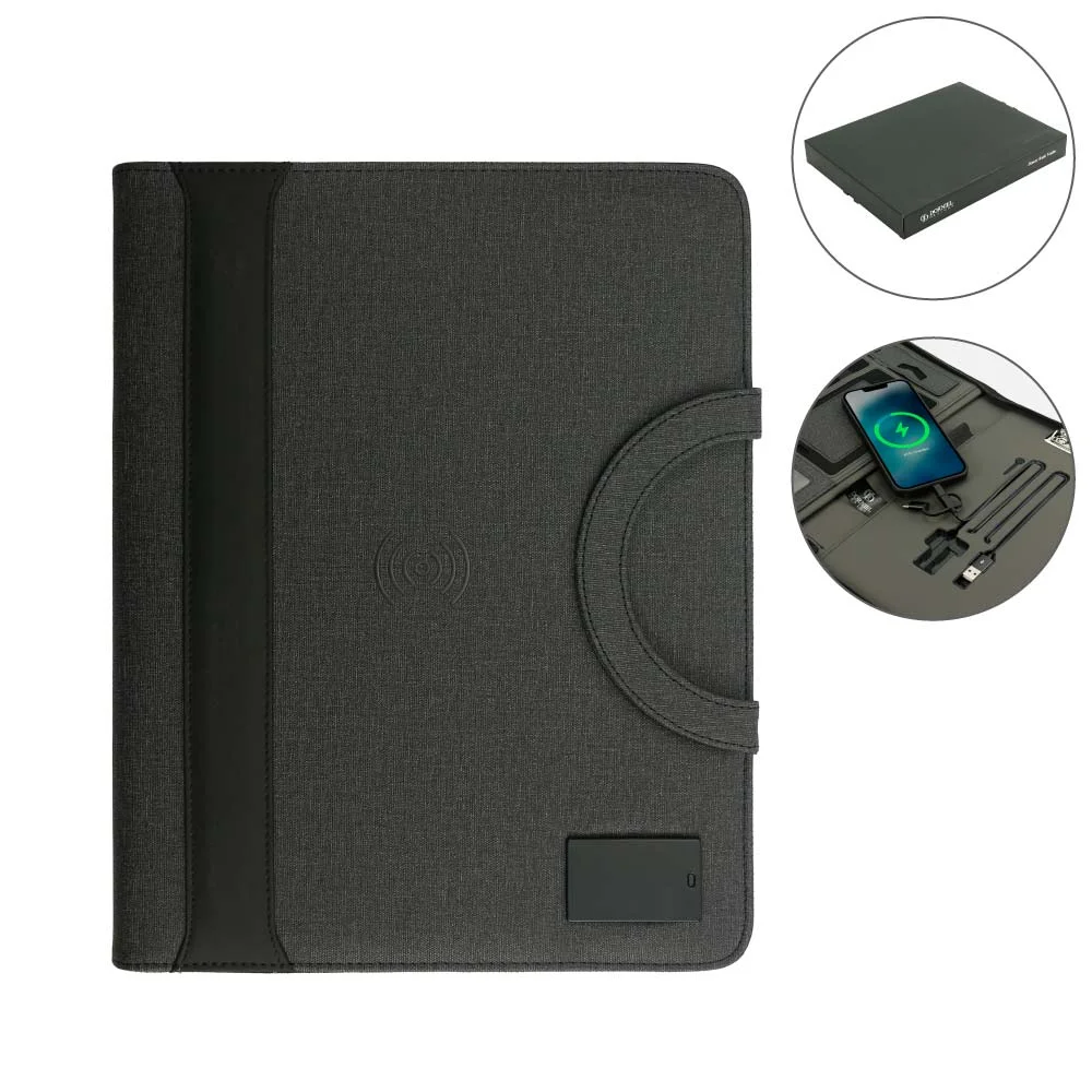 Dorniel Portfolio A4 with 8000mAh Powerbank and LED Logo