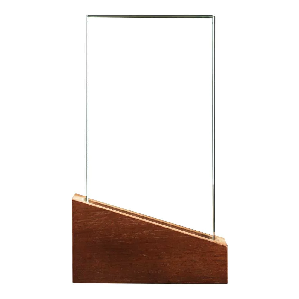 Crystal Awards with Wood Base