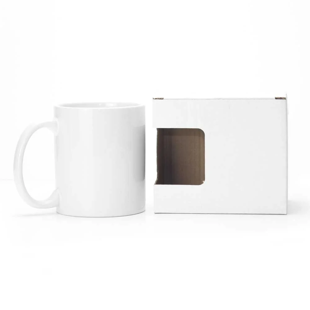 White Sublimation Mugs with Box