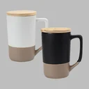 Ceramic Mugs with Clay Bottom