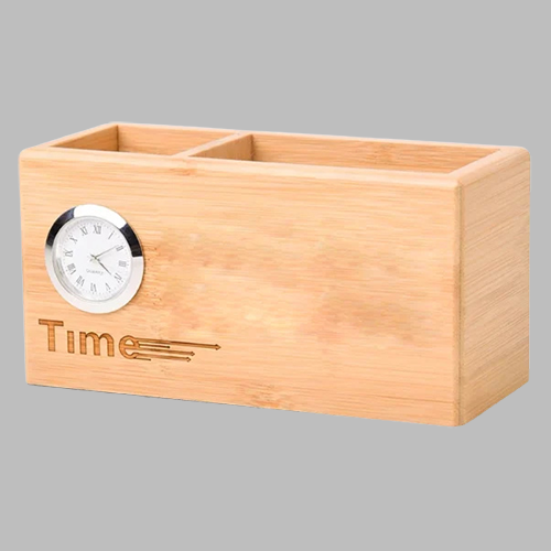 Desktop clock wooden