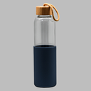 Glass Water Bottle with Bamboo lid 500ml