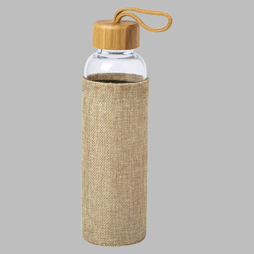 Glass Water Bottle with eco sleeve 500ml