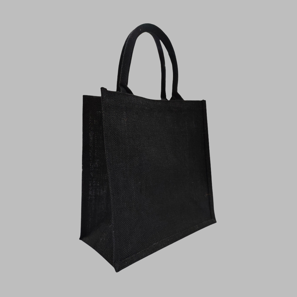 JUTE BAG BLACK STS 26023