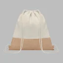 Jute Base Cotton Drawstring Bag 
