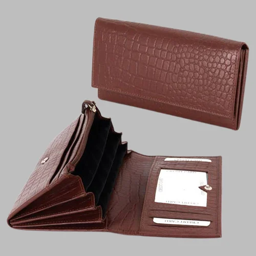 Ladies Wallet Genuine Leather CROCO