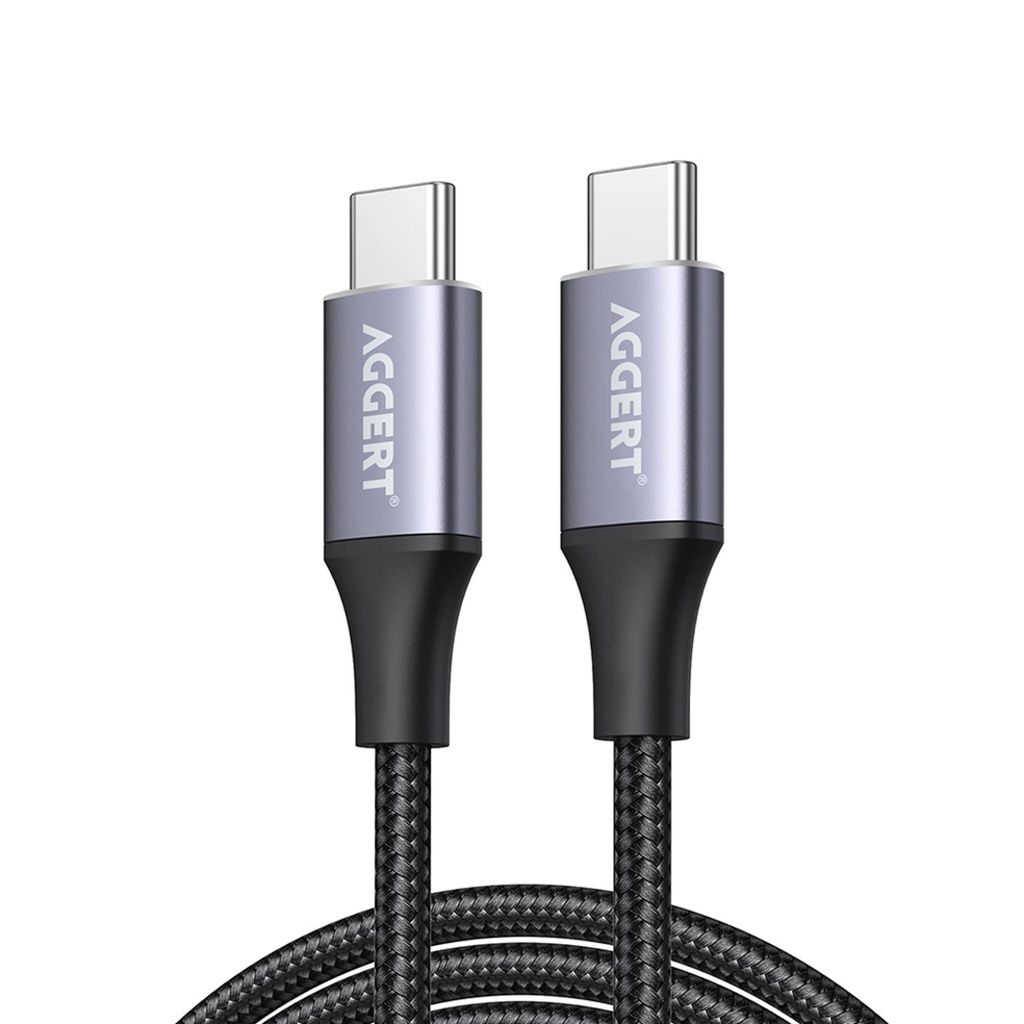 AGGERT 100W Fast Charging Braided Type C to C Cable 