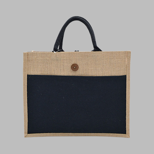 Jute canvas bag 225gsm BLACK
