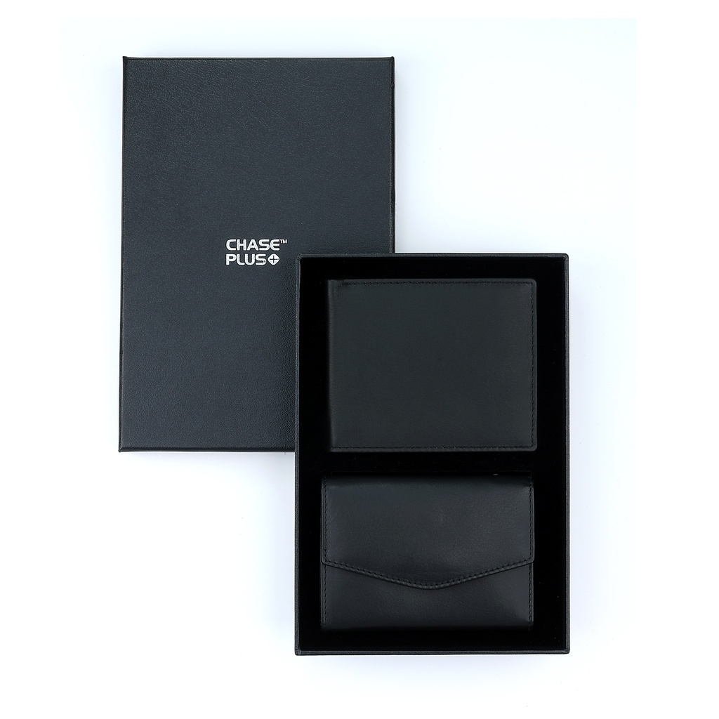 CHASE PLUS Business Gift Set Mens Wallet and Ladies Wallet