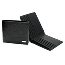 CROCO SIGNATURE SLIM WALLET - Black