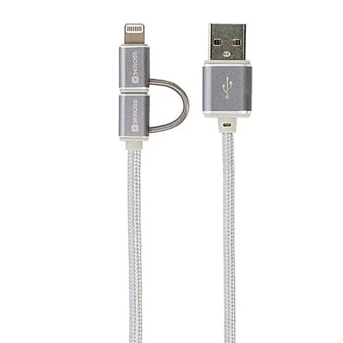 Steel Line. 2in1 Charge’n Sync Micro USB & Lightning Connector