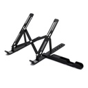 AGGERT Foldable Aluminum Laptop Stand with Phone holder Black
