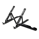 AGGERT Foldable Aluminum Laptop Stand with Phone holder Black
