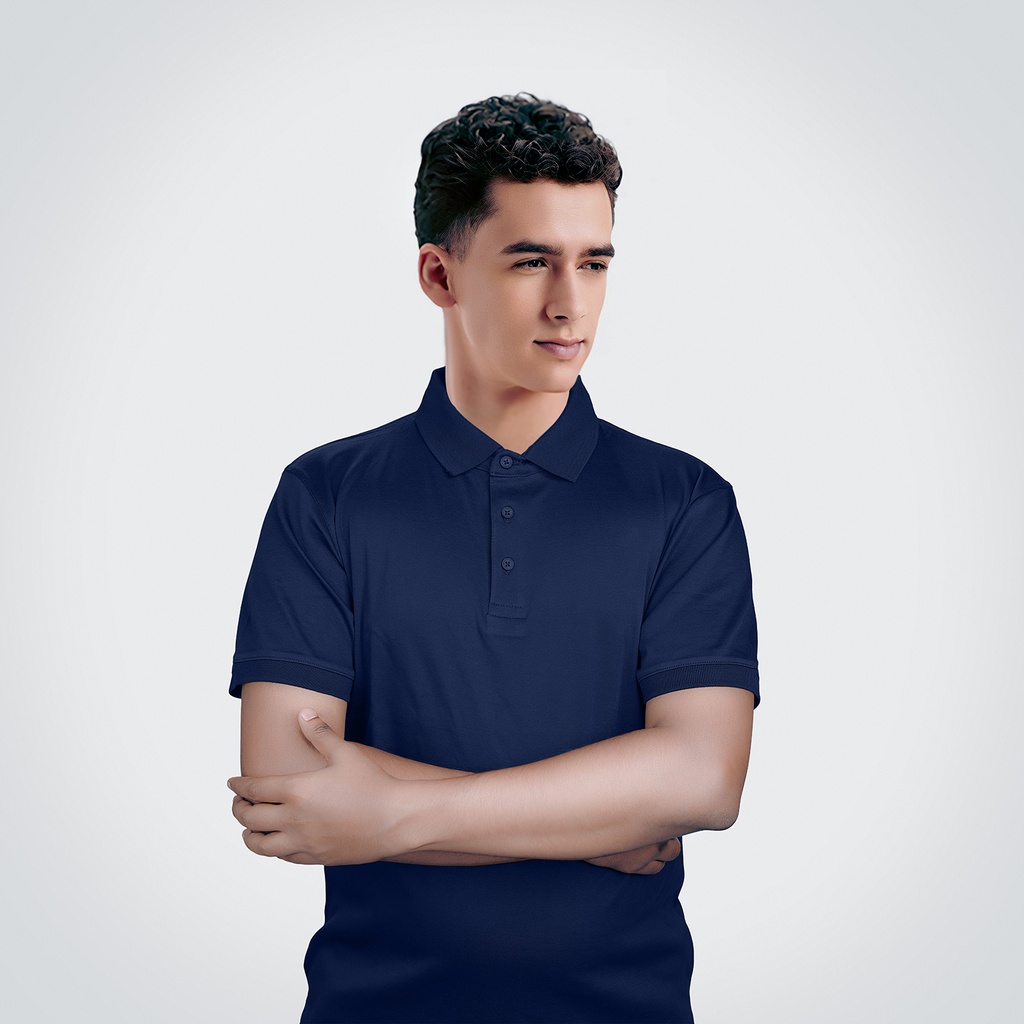 AGGERT Polo SUPIMA MERCERISED Cotton 240 GSM-Navy Blue