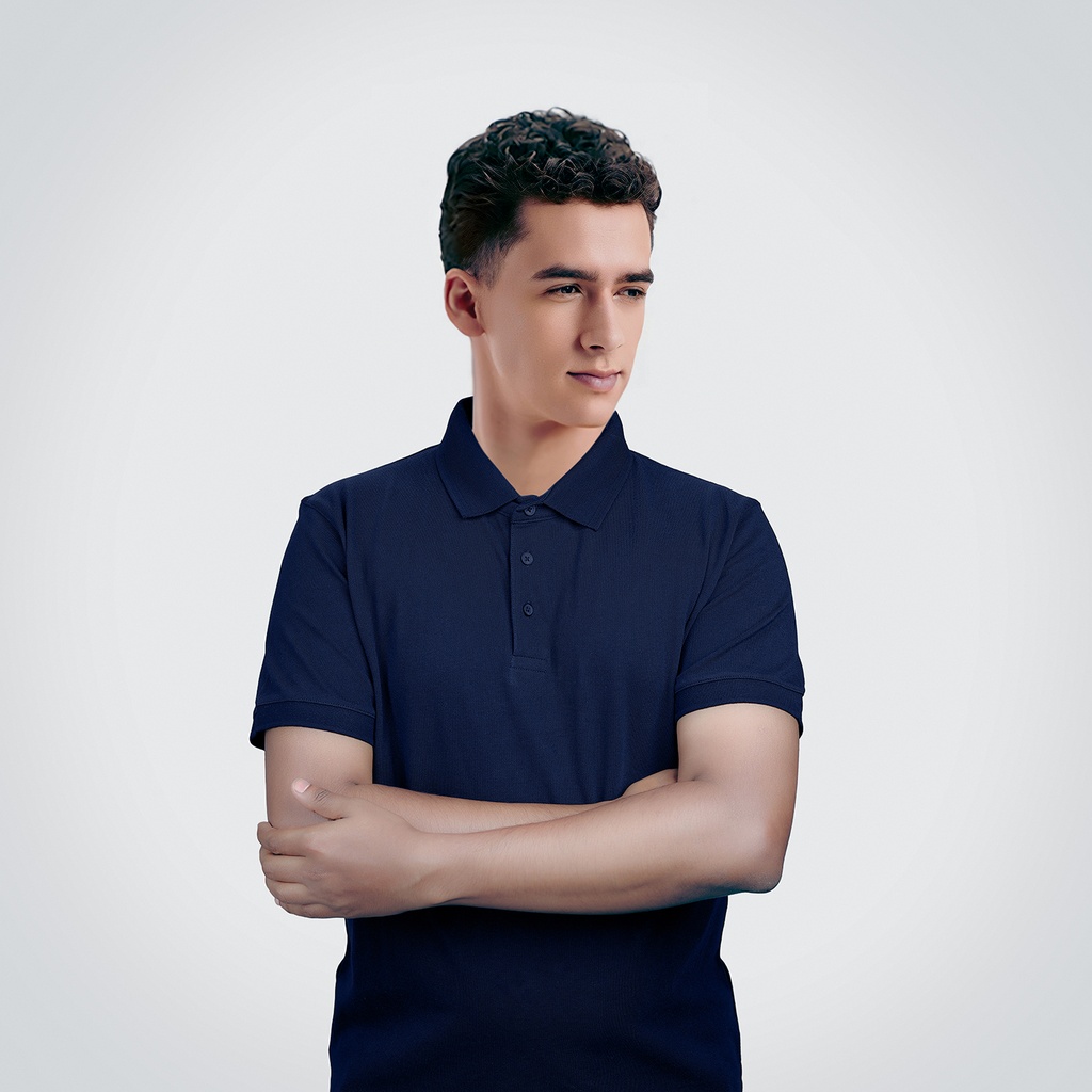 AGGERT Polo SUPIMA Cotton 220 GSM Navy Blue