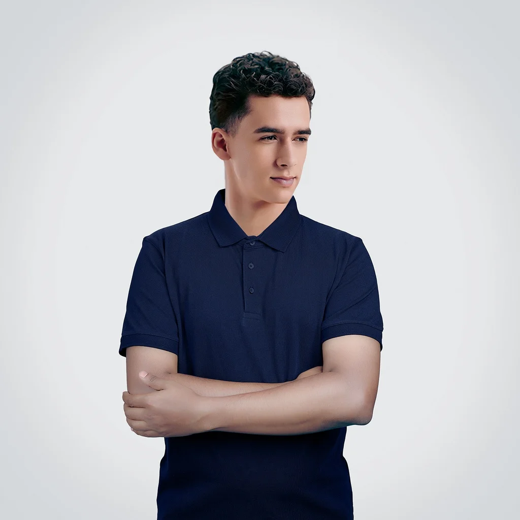 AGGERT Polo SUPIMA Cotton 220 GSM Navy Blue