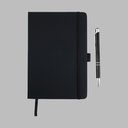 A5 PU Economic Notebook and pen Black 