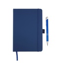 A5 PU Economic Notebook and pen N Blue 