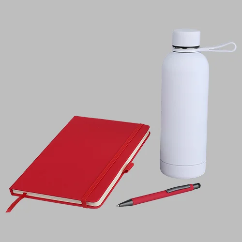 Combination Gift Set -A5 Notebook , Water Bottle, Metal Pen 