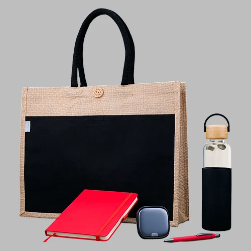 Corporate Essentials Gift Set in Jute Bag
