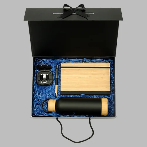 Combination Gift Set -A5 Notebook , Water Bottle, Multi Cable .Metal Pen