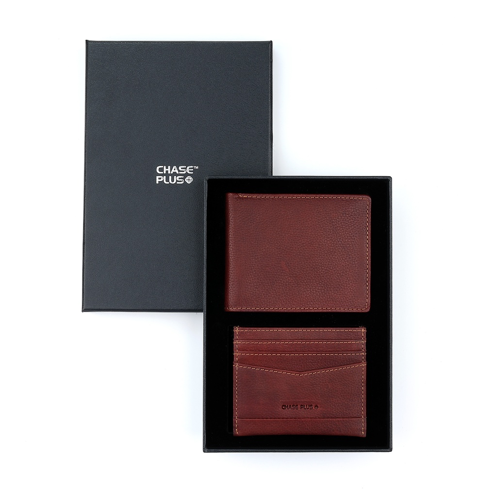 CHASE PLUS Business Gift Set Mens Wallet and Credit Card Holder