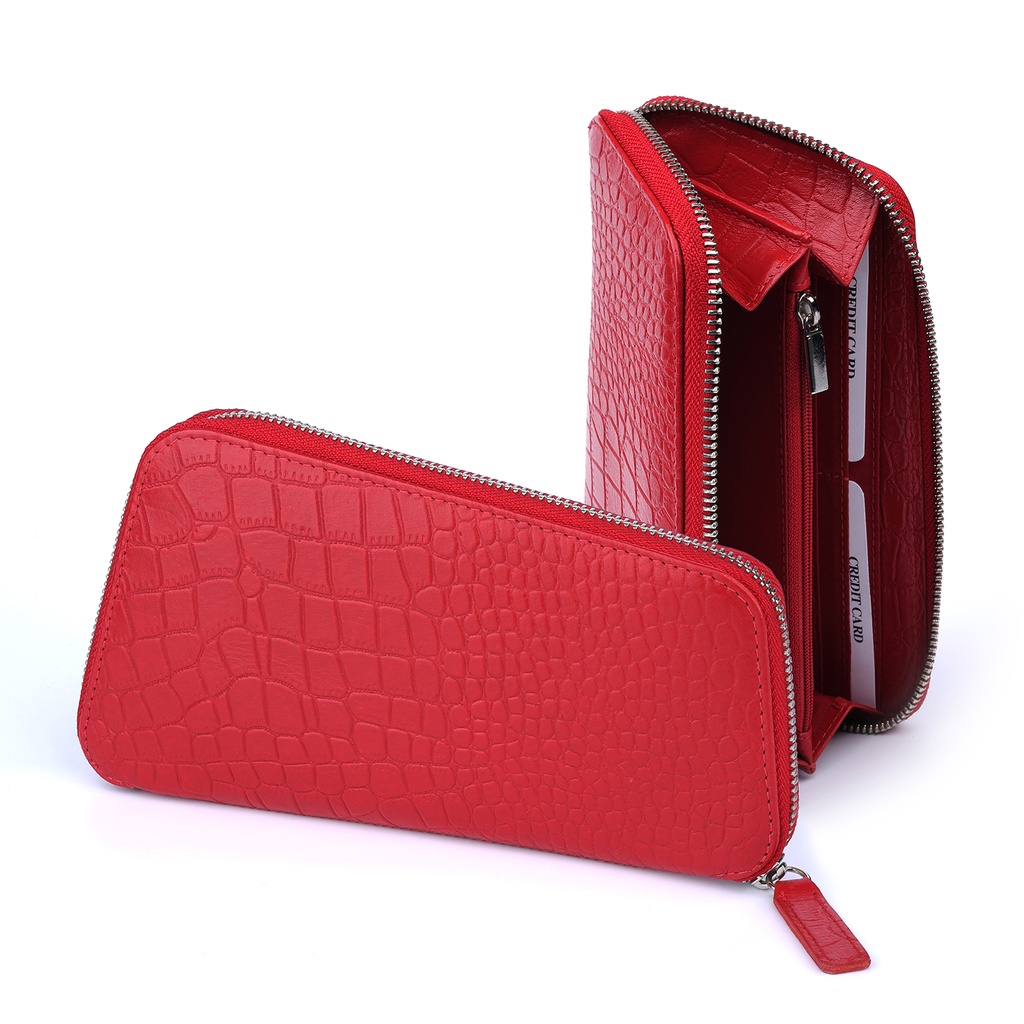 CHASE PLUS Ladies Wallet Orva red Croco