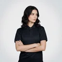 AGGERT Polo SUPIMA MERCERISED Cotton 200 GSM Black - Women