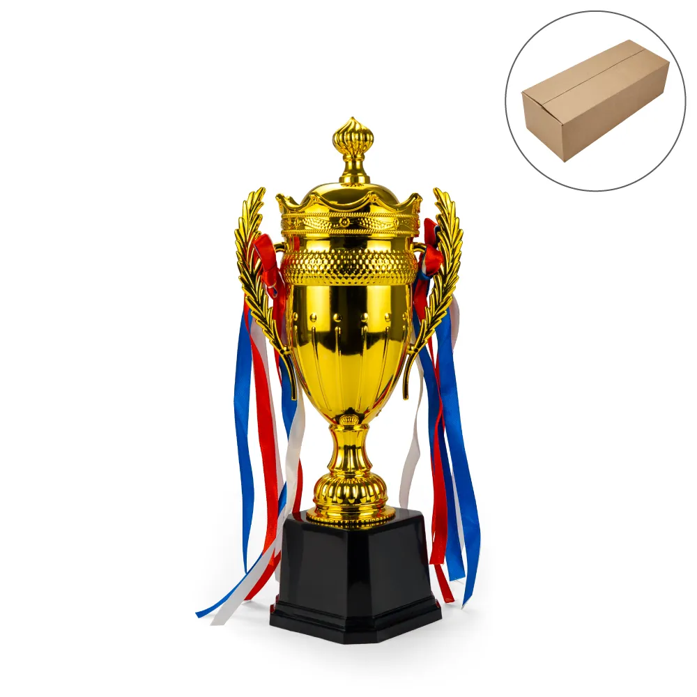 [STE3TR-13-GLD5] Small Cup Trophy with Removable Ribbon Attached to Both Handles