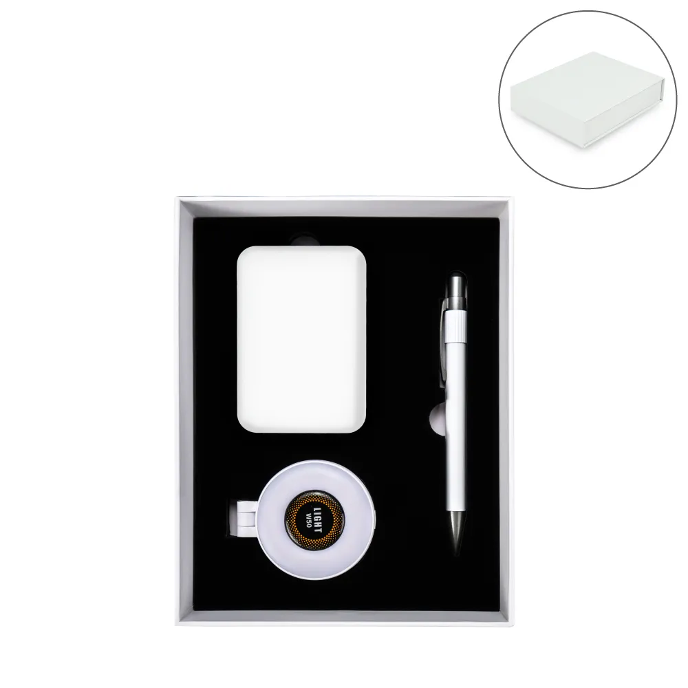 [GS-058] Technology Items Gift Set in White Magnetic Closure Gift Box