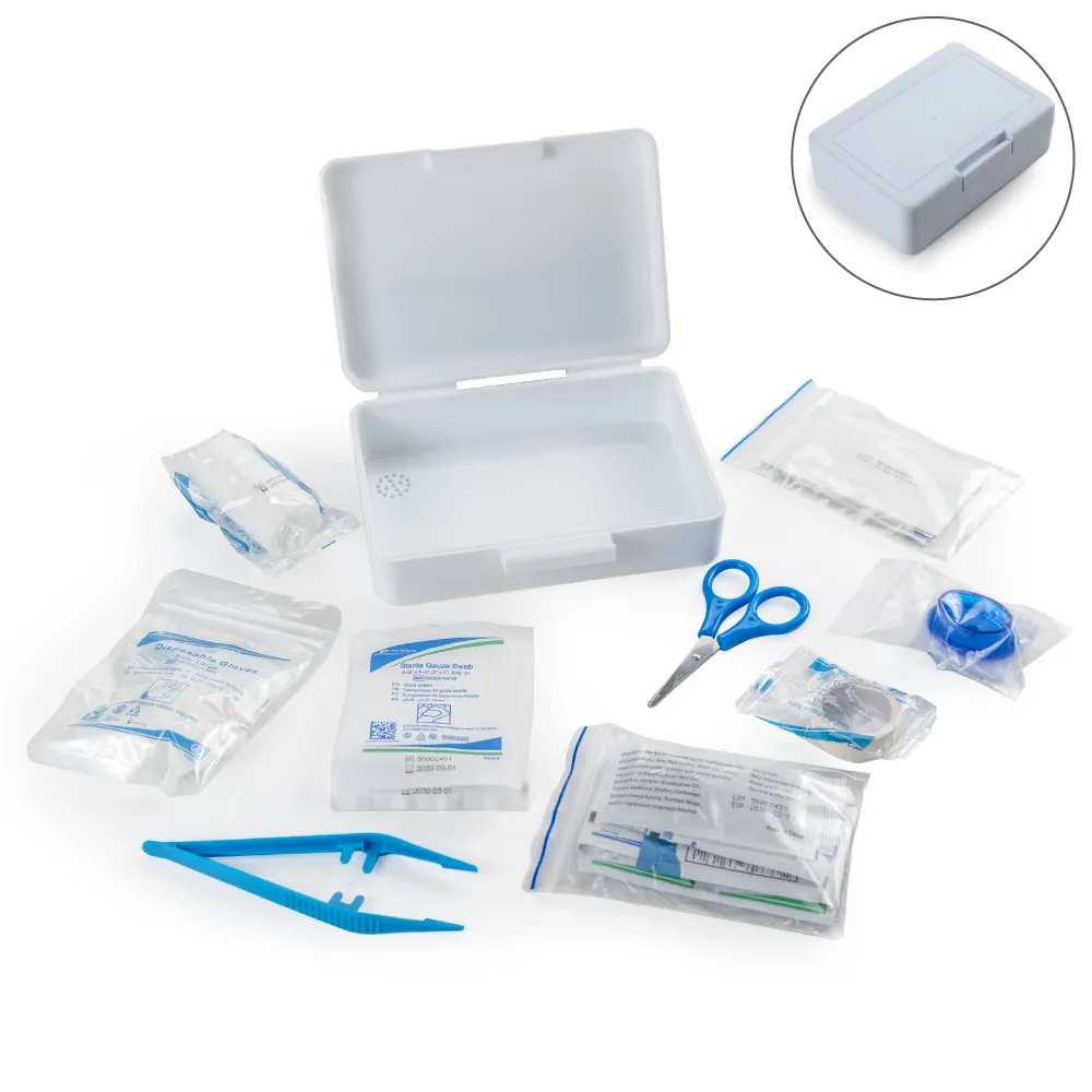 [STE3FAK-01-W5] First Aid Kit Set, 16 Essential Items in White Box