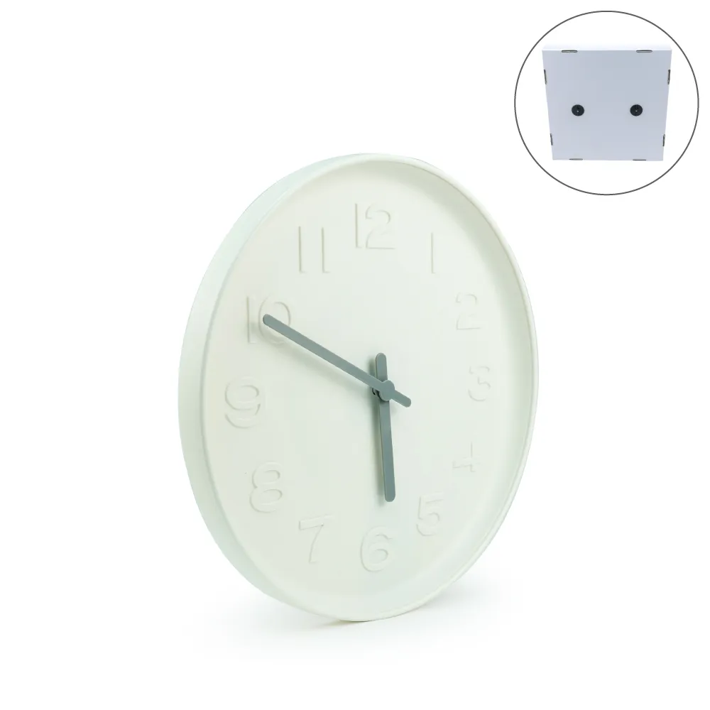 [CLK-18-WHT] Round Analog Wall Clock Matte Finish White