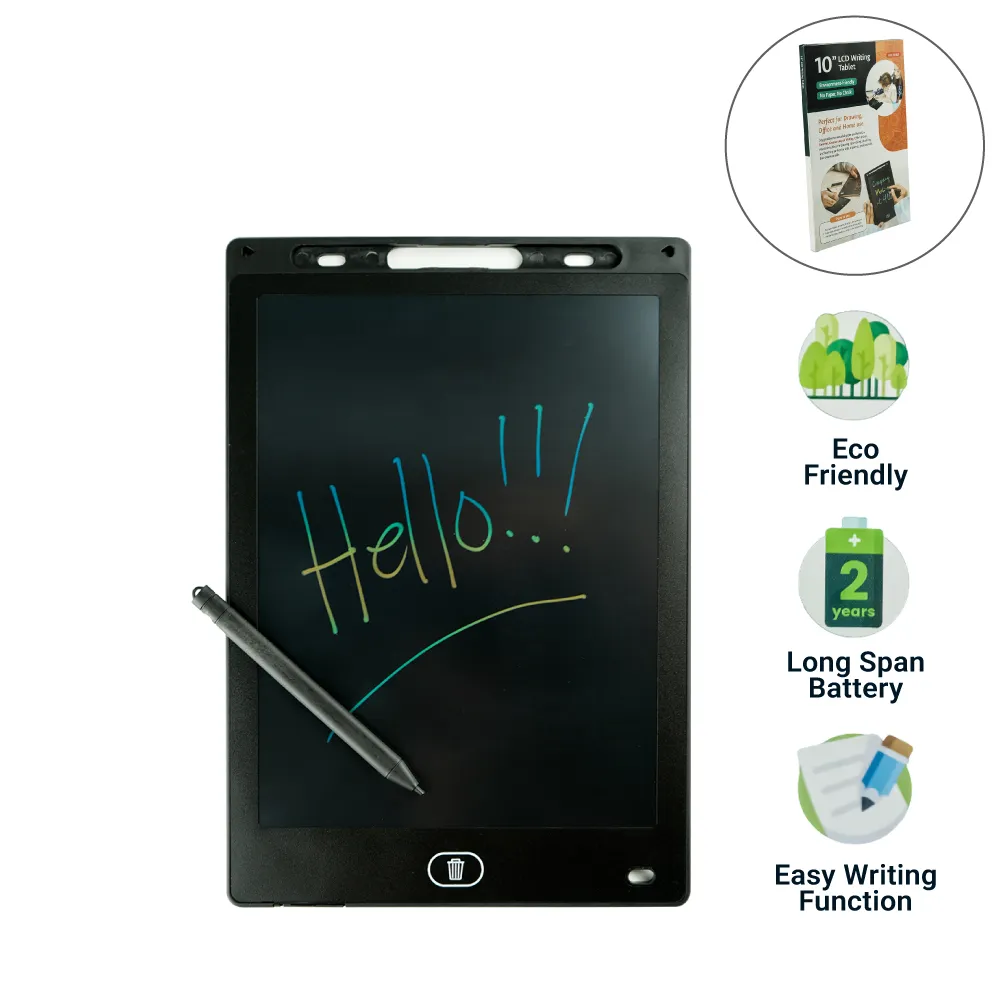 [STE3LCD-10-BLK5] 10-Inch LCD Writing Tablet with Stylus Pen
