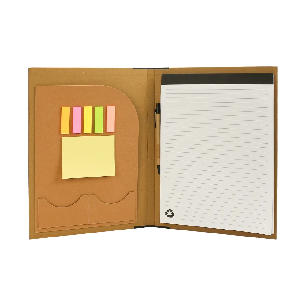 [RNP-19] Eco-Friendly A4 Folders with Notepad Sticky Note Pen Card Slots