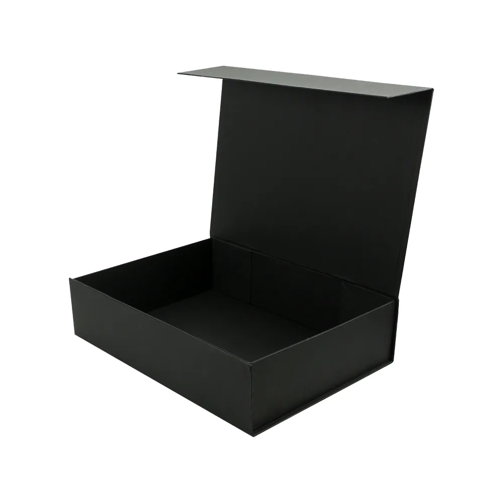 [STE3GB-A3-BLK5] Black Plain Gift Box A3 Size with Magnetic Closure