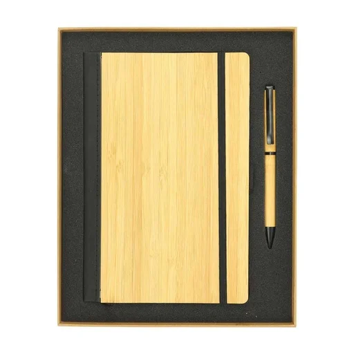 [GS-047] Bamboo Journal Set with A5 Size Notebook and Pen