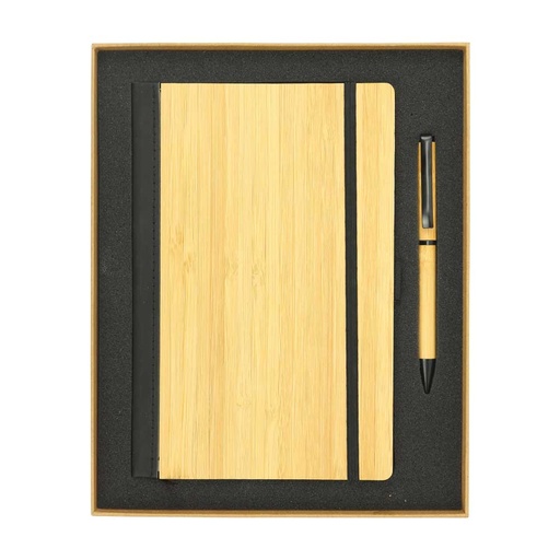 [GS-047] Bamboo Journal Set with A5 Size Notebook and Pen