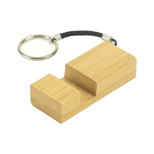 [KH-14-BM] Bamboo Phone Stand Keychain