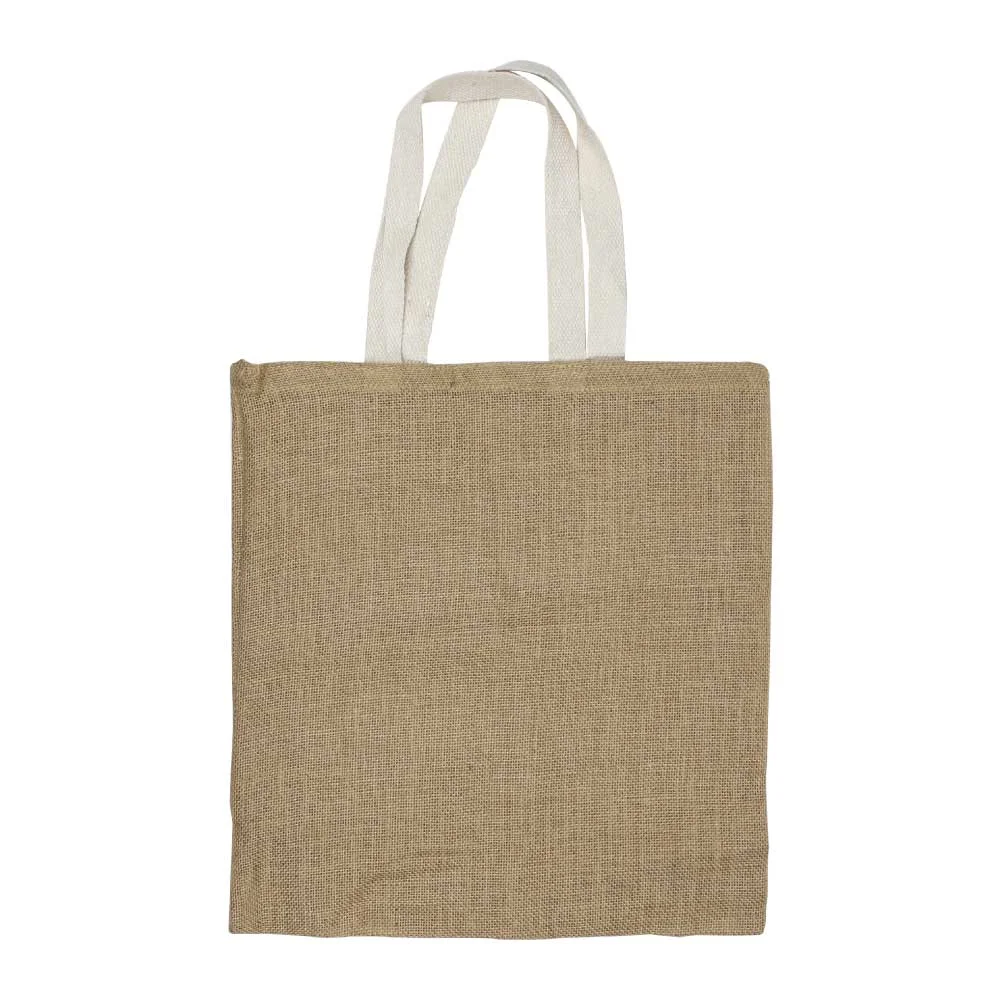 Jute Bags with White Handle